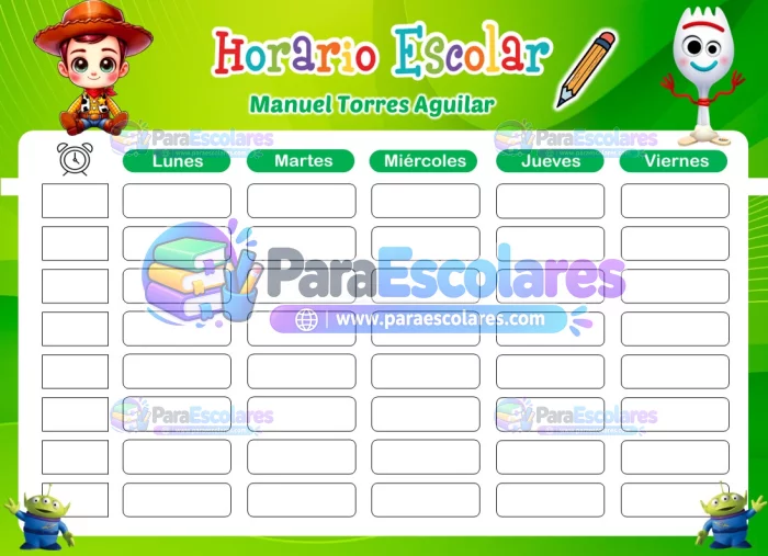 Toy Story Horario Escolar